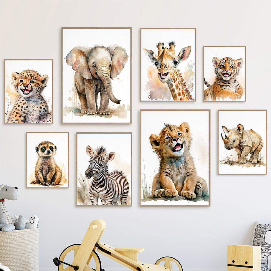 Baby Zebra Nursery - Obraz na płótnie ze zwierzętami do