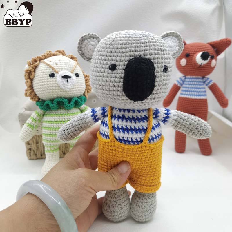Baby Nursery Game - Dziecko szydełka nadziewane lew Koala Fox