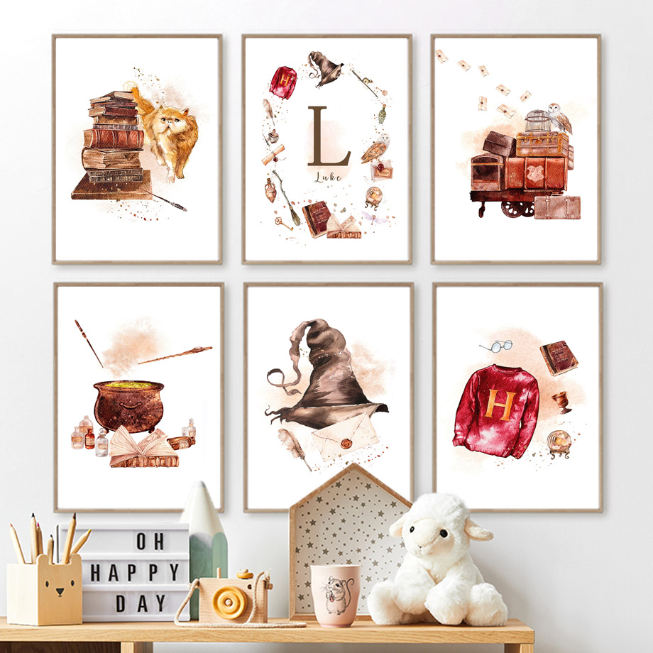 Baby Nursery Books - Obraz na płótnie z alfabetem, plakaty