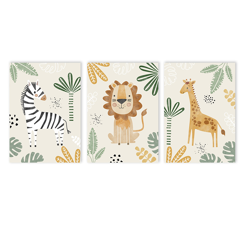 Baby Zebra Nursery - Bez ramy, 3 sztuki - Uroczy