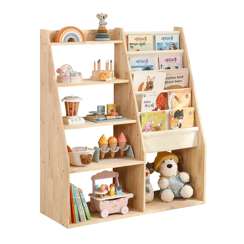 Baby Nursery Books - Dziecięcy regał 2-w-1 do przechowywania zabawek