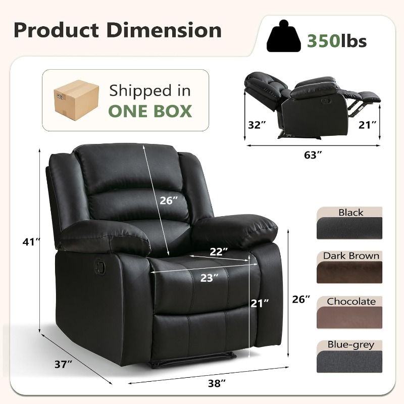 Fotel rozkładany ANJ Black z w – Rocking Chair Nursery recenzja i cena