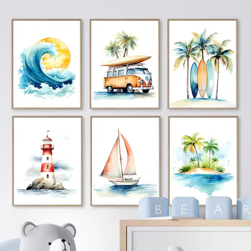 Surf Ocean Themed Nursery Beac – Baby Nursery Themes recenzja i cena