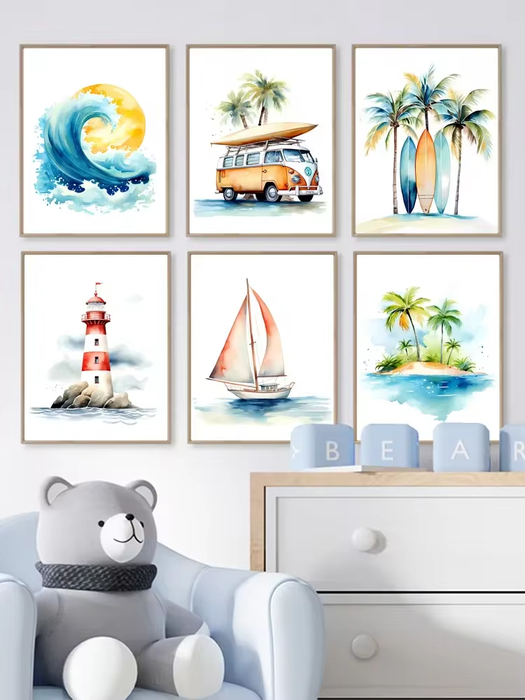 Surf Ocean Themed Nursery Beac – Baby Nursery Themes recenzja i cena