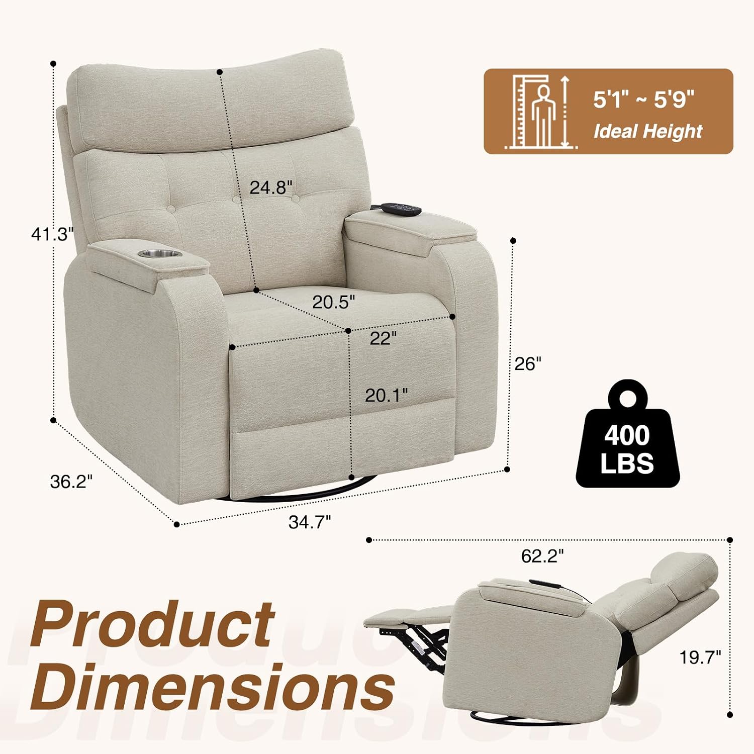 Elektryczny fotel obrotowy z f – Rocking Chair Nursery recenzja i cena