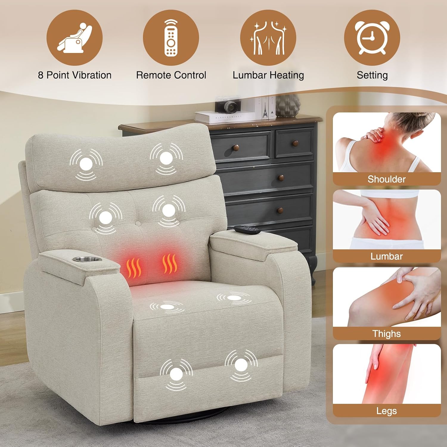 Elektryczny fotel obrotowy z f – Rocking Chair Nursery recenzja i cena