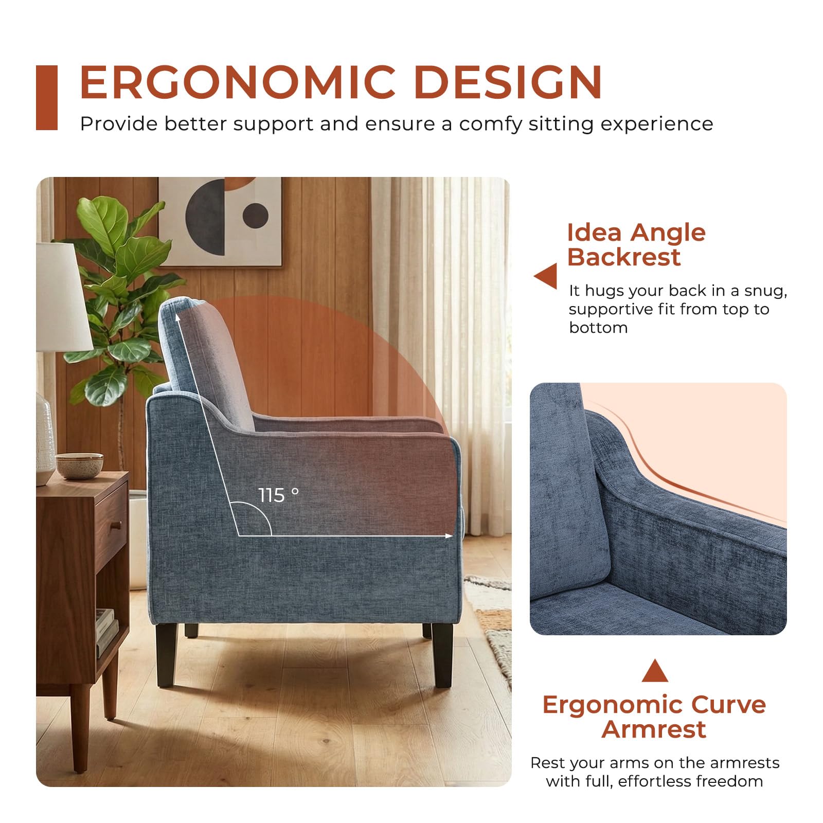 Fotel AOUO w stylu mid-century – Rocking Chair Nursery recenzja i cena