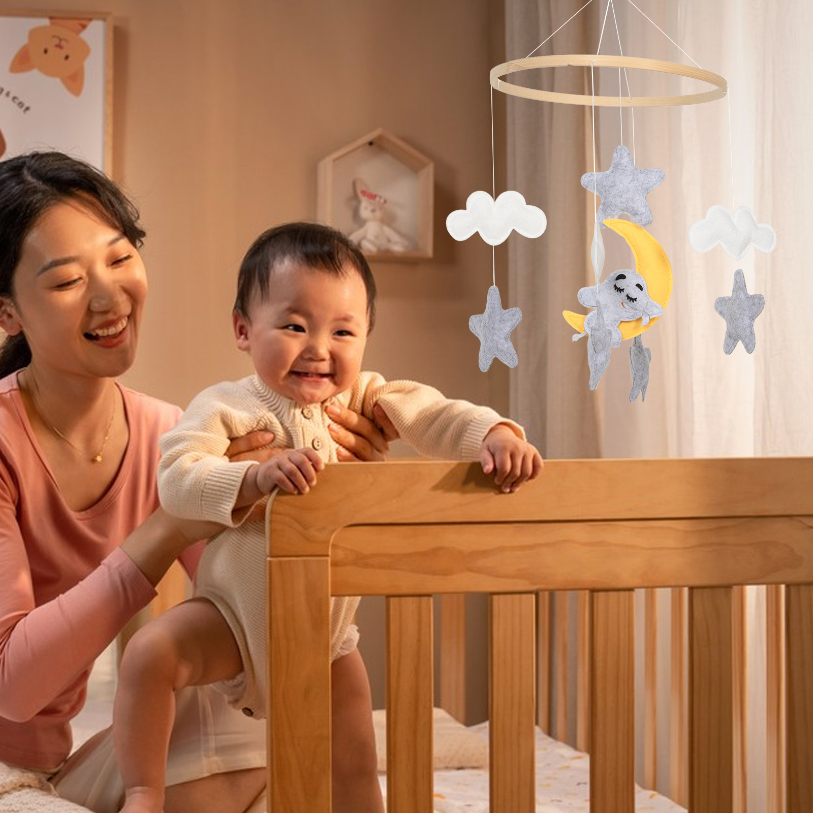 Filcowa zawieszka do łóżeczka  – Baby Nursery Mobile recenzja i cena