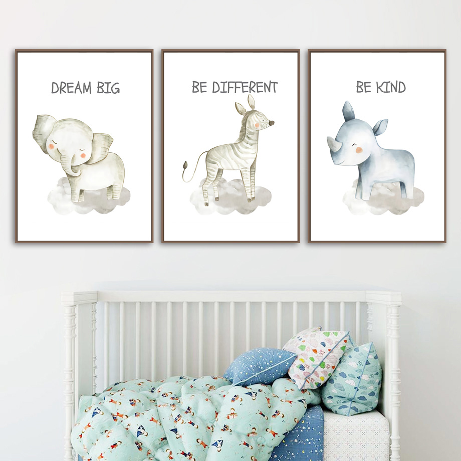 Nursery Wall Art Canvas Painti – Baby Zebra Nursery recenzja i cena