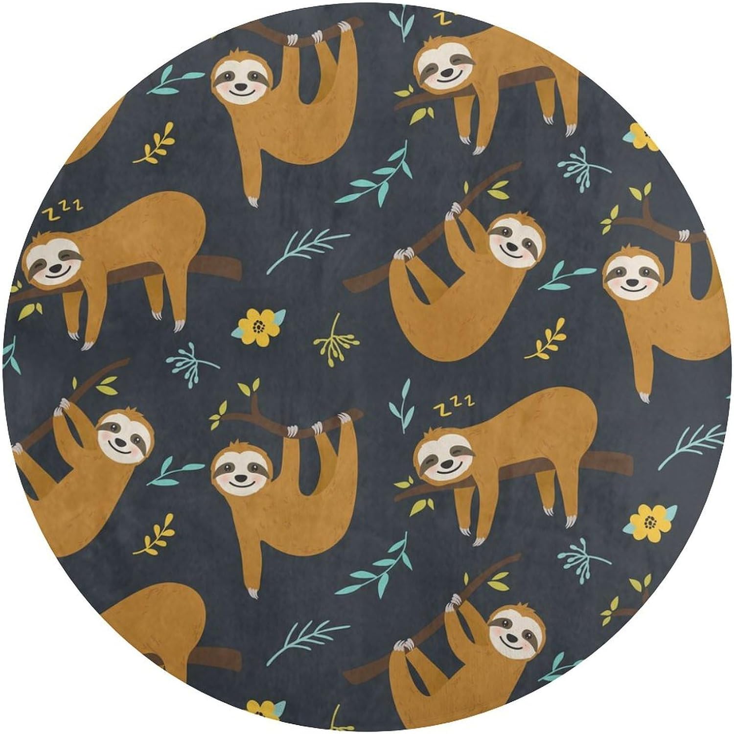 Urocza okrągła poduszka z moty – Baby Nursery Jungle Rug recenzja i cena