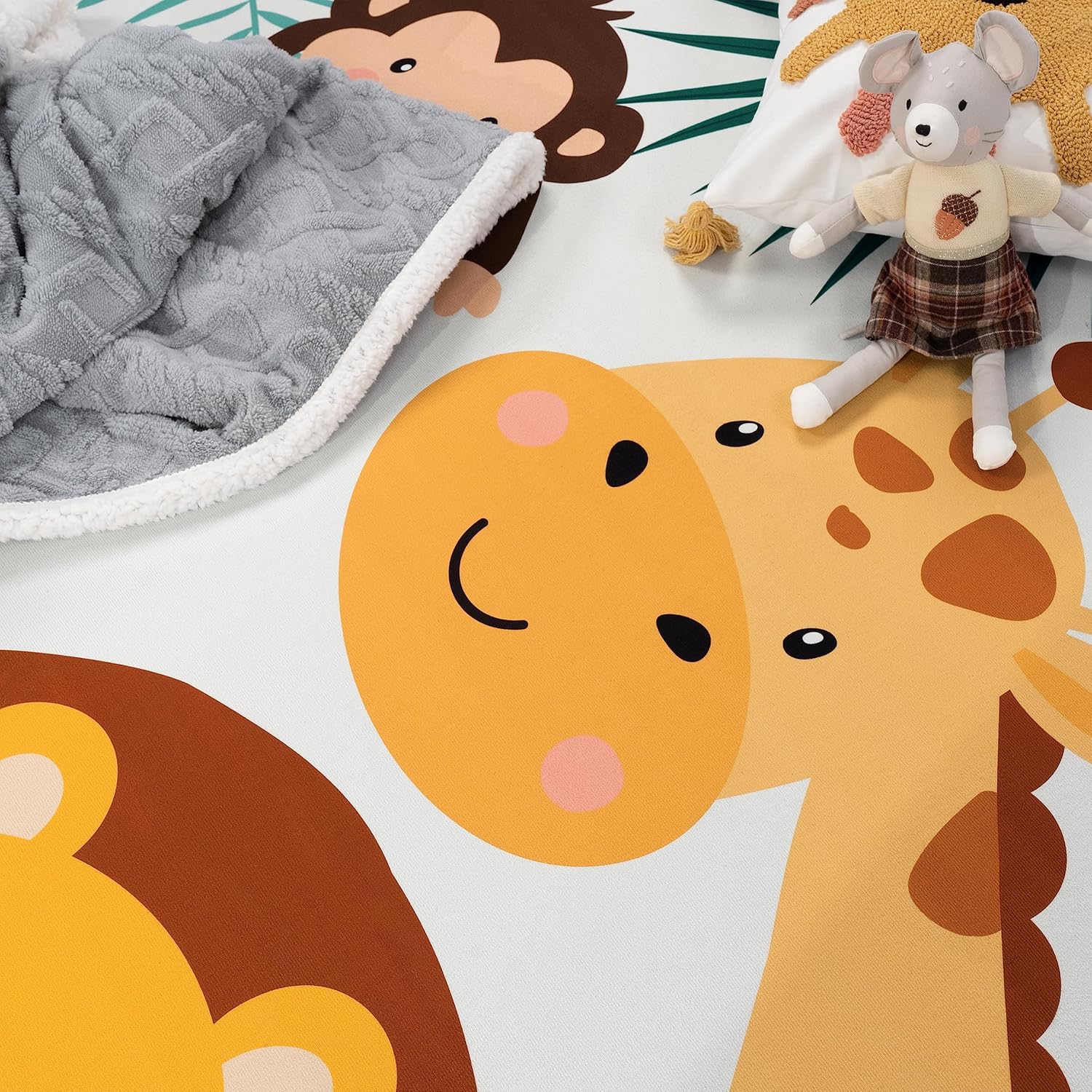 Miękka okrągła mata do zabawy  – Baby Nursery Jungle Rug recenzja i cena