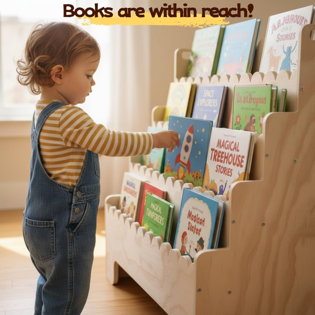 Półka na książki dla dzieci 4- – Baby Nursery Books recenzja i cena