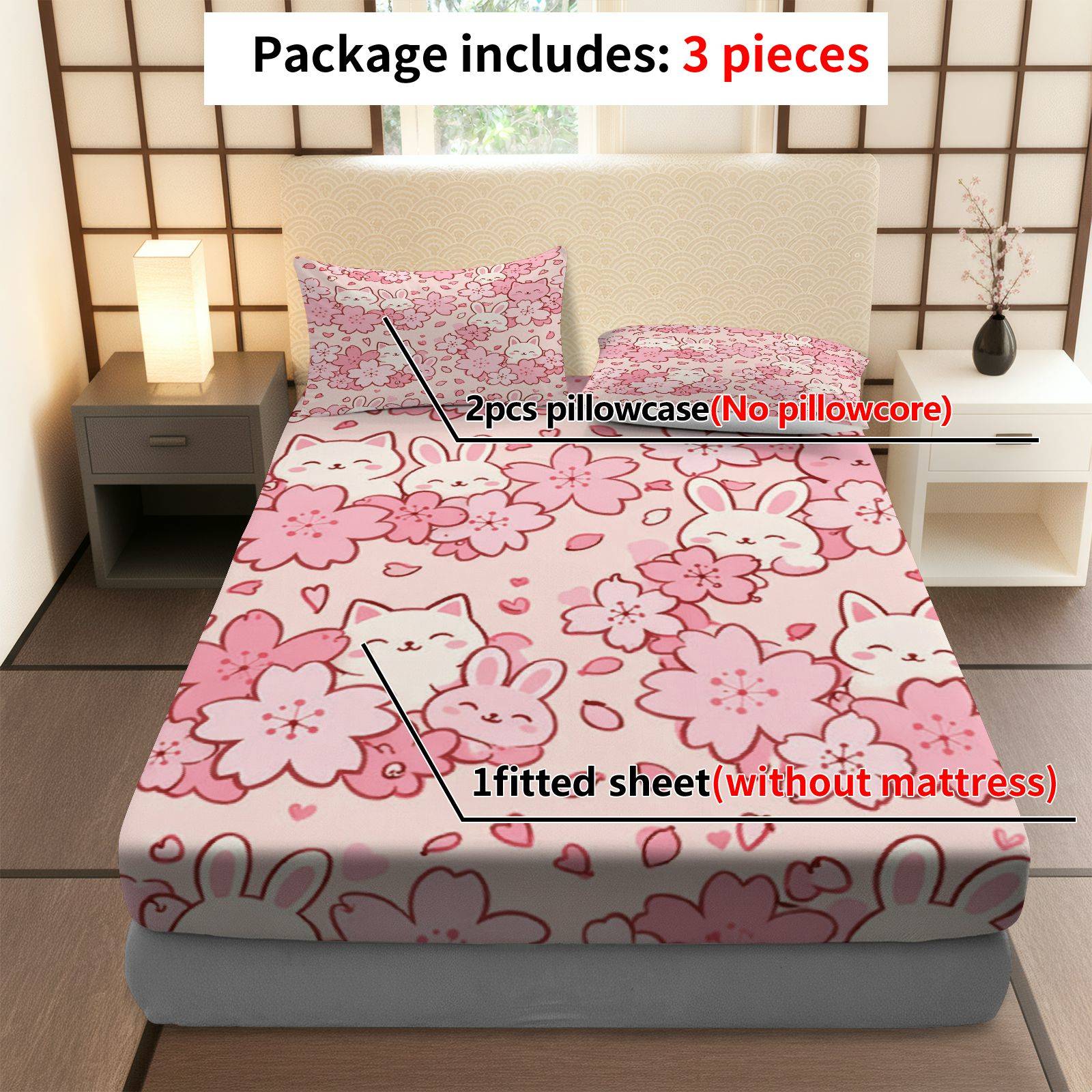 Zestaw pościeli Sakura Rabbit  – Baby Nursery Themes recenzja i cena