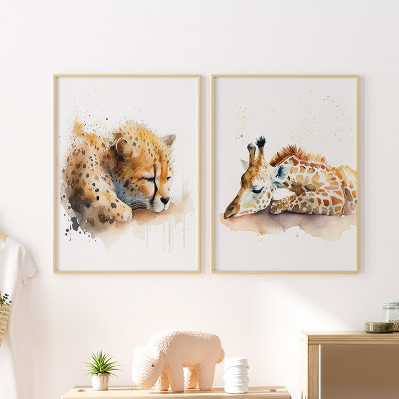 Plakat na ścianę z akwarelowym – Baby Zebra Nursery recenzja i cena