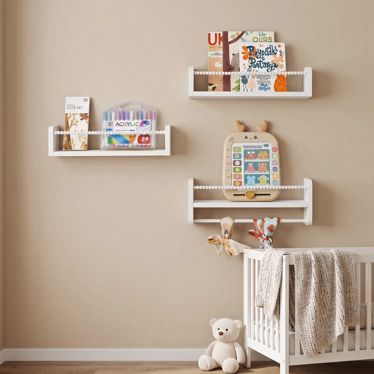 Półki wiszące na książki do po – Baby Nursery Books recenzja i cena