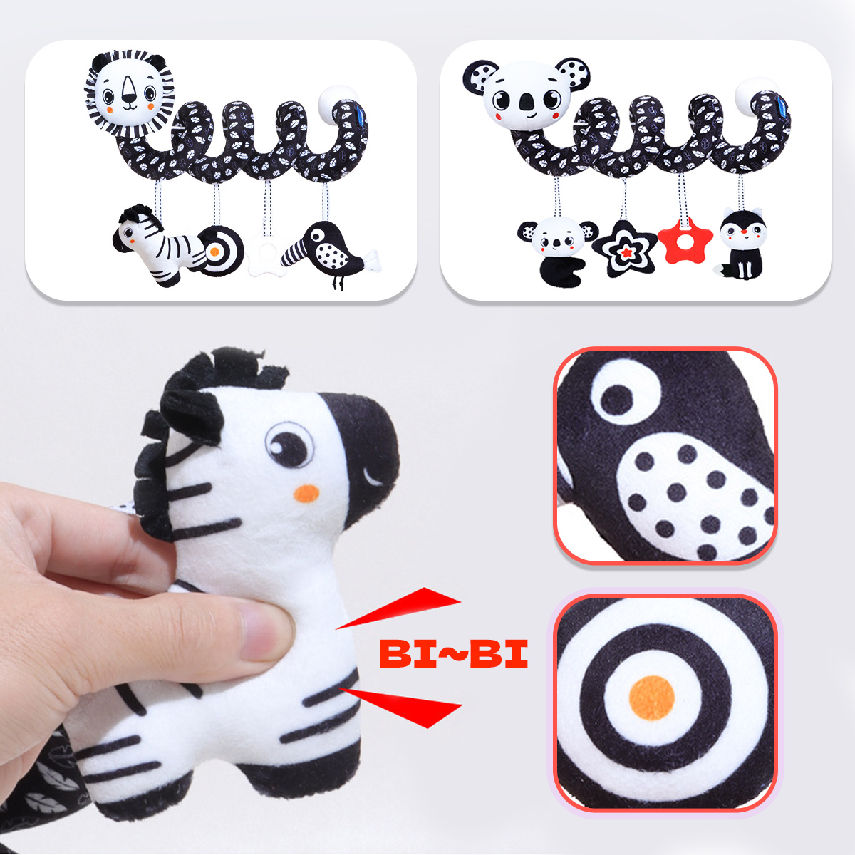 Pluszowe zabawki spiralne do z – Baby Nursery Mobile recenzja i cena