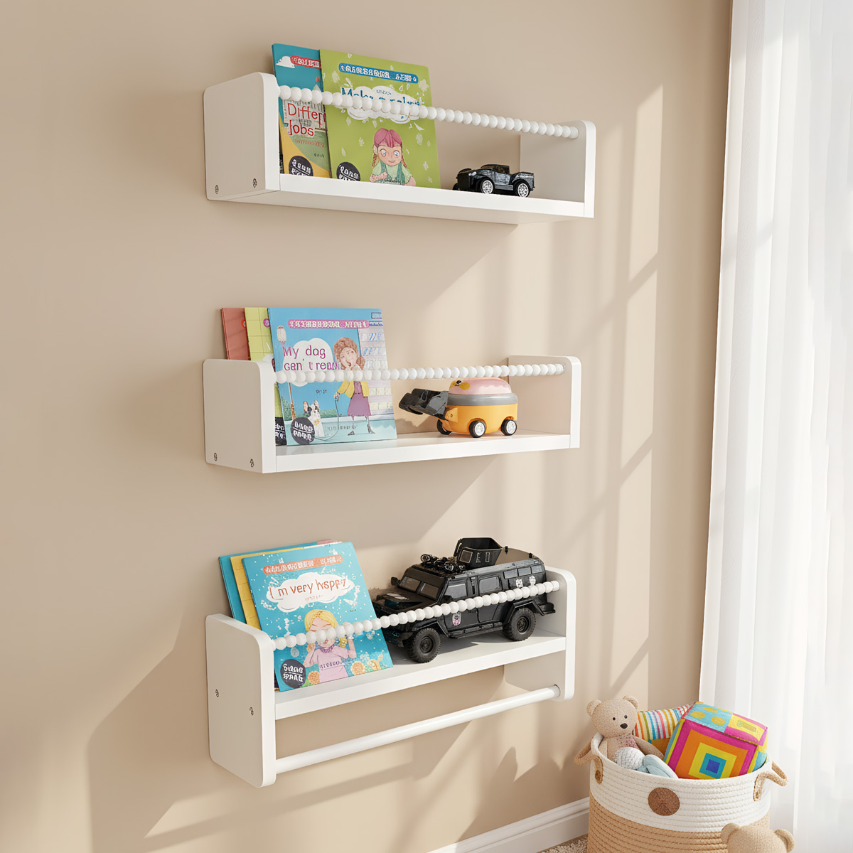 Drewniane półki na książki do  – Baby Nursery Books recenzja i cena